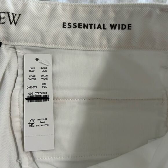J. Crew Wide leg Essential Jeans in white Size 30 Petite - Picture 7 of 10